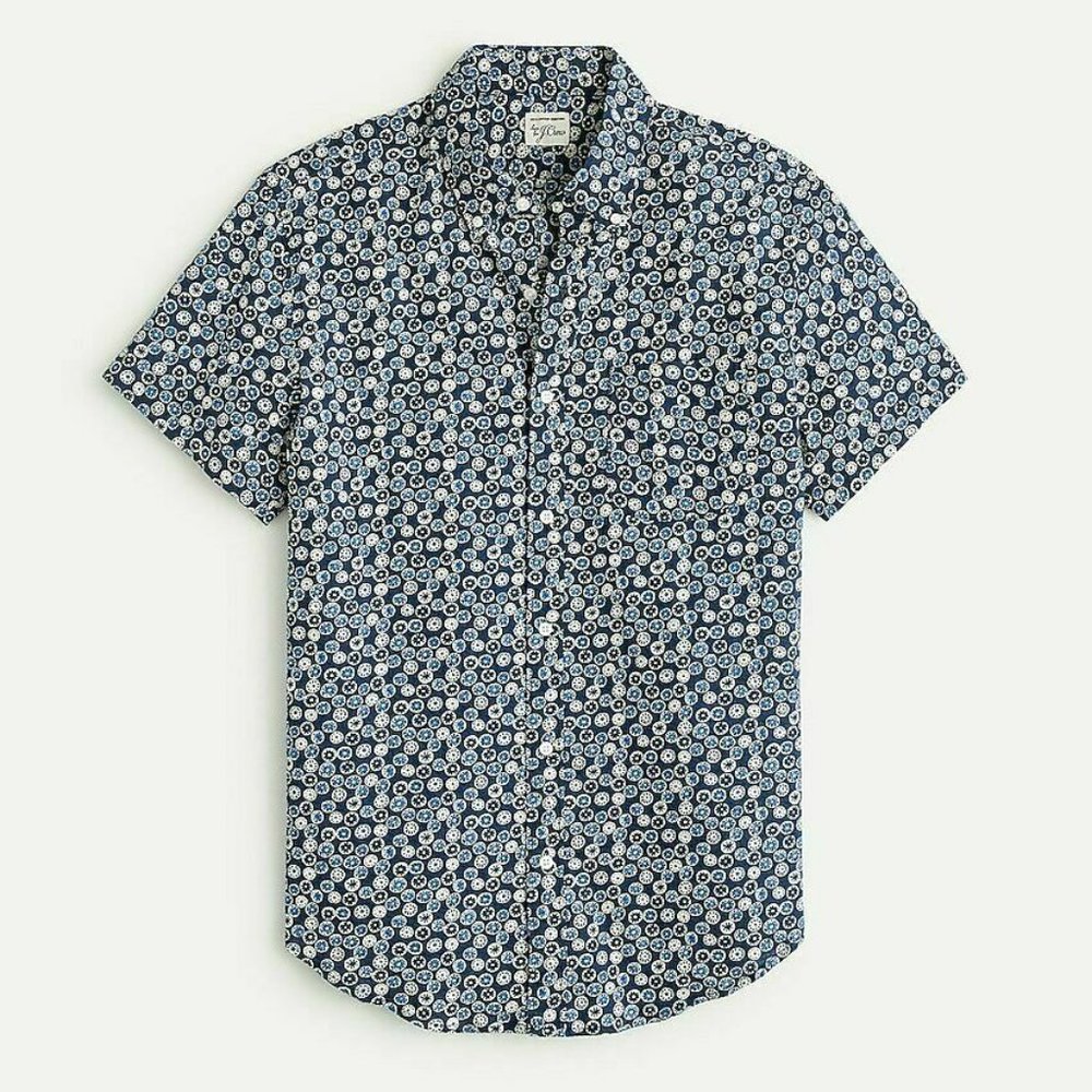 NWT J Crew Seersucker shirt floral AM495 size S